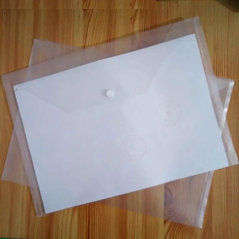 100 개/몫 A4 투명 플라스틱 폴더 문서 봉투 봉투 PP 케이스